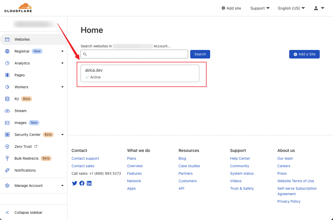 Cloudflare Dashboard